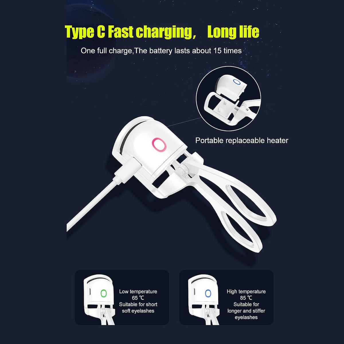 Electric Heated Eyelash Curler – Long-Lasting Lash Lift