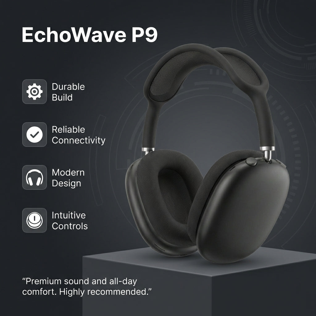 EchoWave P9 Wireless Headphones